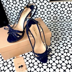 *Authentic* Royal Navy PRADA strappy sling back high heel